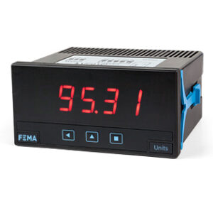 FEMA C40-D-U-65 series 4 digits, 96x48 mm Multisignal Panel Meters, Universal Input, IP65 rated