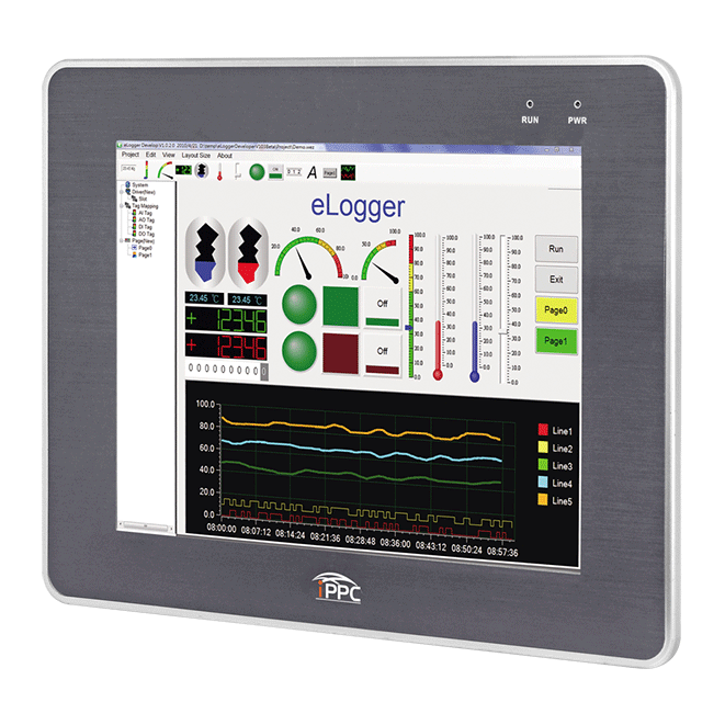 iPPC-6831-IoT 15" Panel PC with Atom E3845 CPU, Win10 IoT and 3 I/O Slots