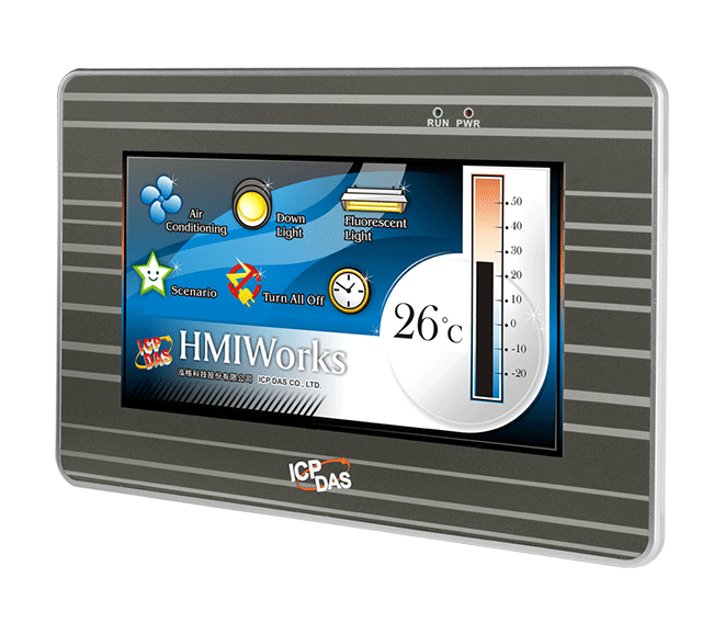 VPD-173X-64 7" Touch HMI Device with 2 x RS-232/RS-485, Ethernet (PoE), 16 MB Flash, Support XV-board