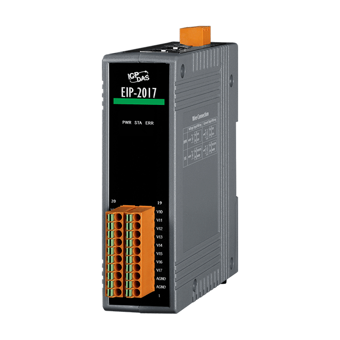EIP-2017 EtherNet/IP Module with isolated 8-ch DIFF / 16-ch SE Analog Input