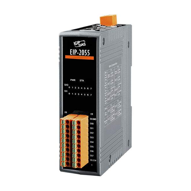 EIP-2055 EtherNet/IP Module with isolated 8-ch DI & 8-ch DO