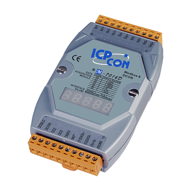 M-7016D 2-ch 4-wire Strain Gauge Input Module with LED Display