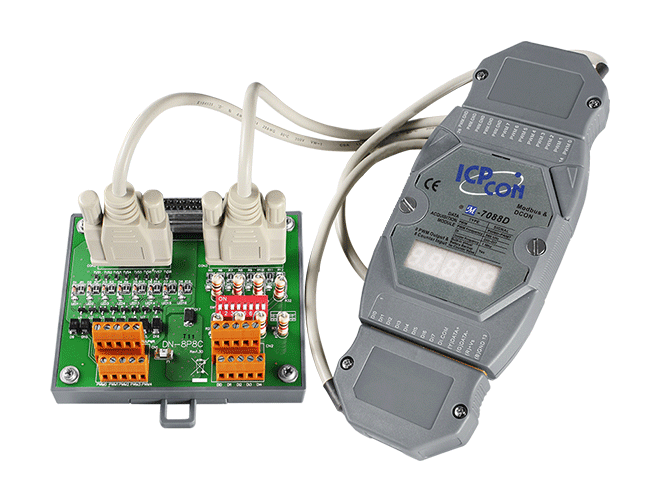 M-7088D-G/S 8-ch PWM Output & 8-ch High-speed Counter Input Module (50 VDC) with LED Display