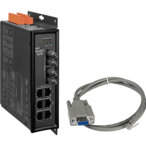 MSM-508FT-T 8-port Industrial Ethernet Layer 2 Managed Switch with 2-Fiber Port (Multi-mode, ST Connector)
