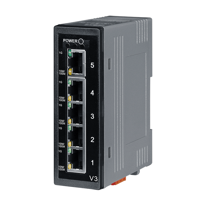 NS-205G Unmanaged 5-port Industrial 10/100/1000 Base-T Ethernet Switch