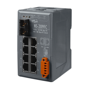 NS-209FC 8-port 10/100 Mbps Ethernet with 1 fiber port Switch (Multi mode, SC connector) with plastic case