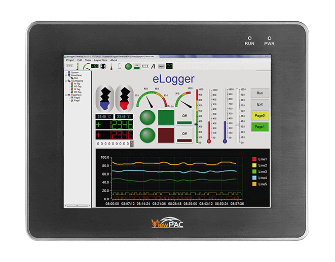 eLogger-CE1500R HMI, web HMI & data logger software with 1500 tags (WinCE OS)