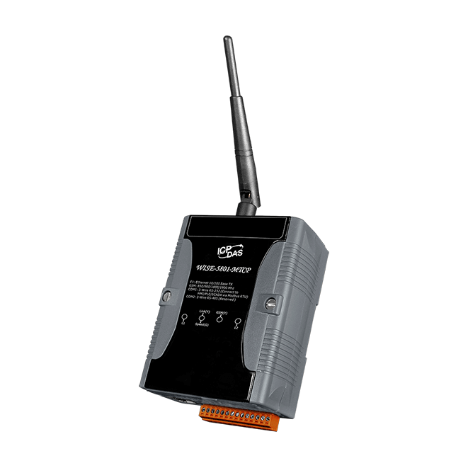 WISE-5801-MTCP Intelligent User-defined I/O & Data Log Module with SMS Function for Modbus TCP Devices