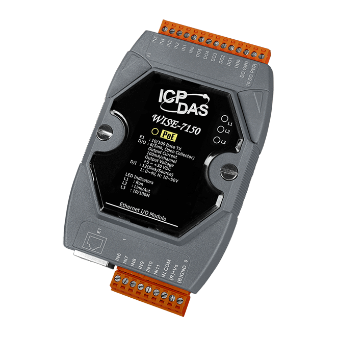 WISE-7150 Intelligent I/O Module with 12-ch DI & 6-ch DO