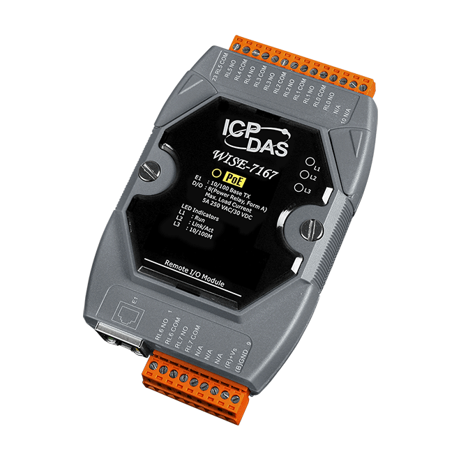 WISE-7167 Intelligent I/O Module with 8-ch Power Relay
