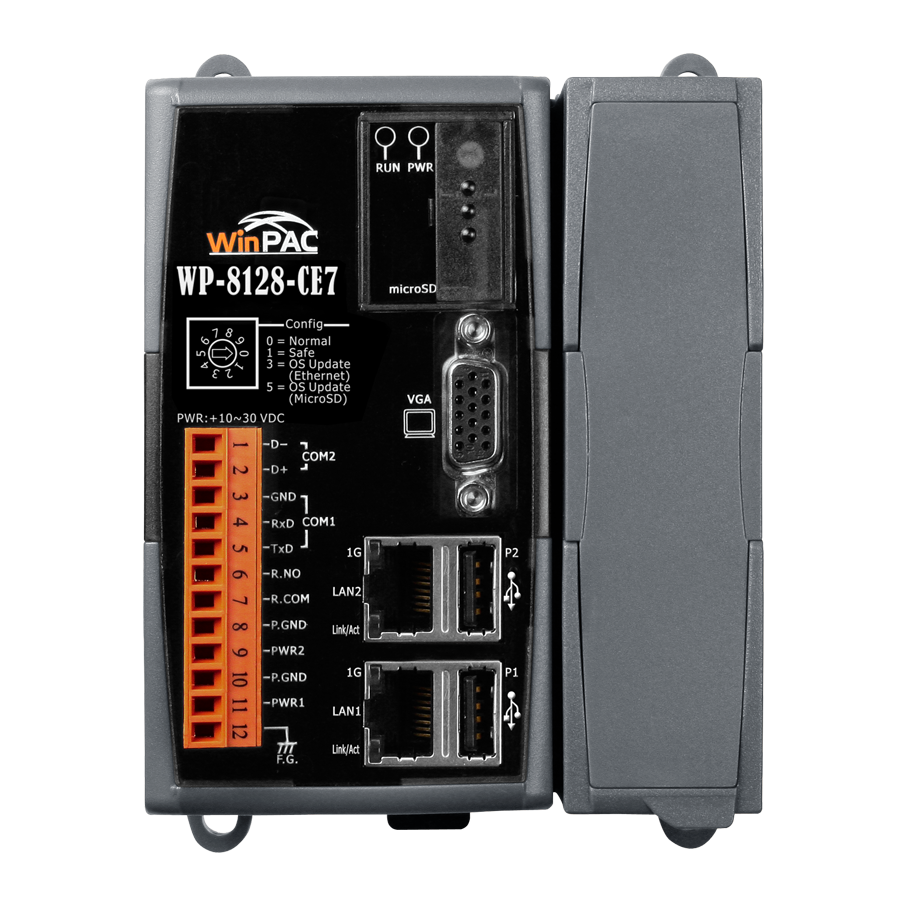 WP-8128-CE7 1-slot Win-GRAF Based PAC with Cortex-A8 CPU & WinCE 7.0