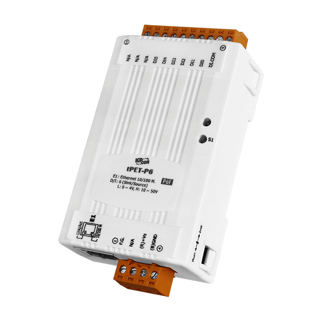 tPET-P6 6-ch Digital Input Ethernet PoE module