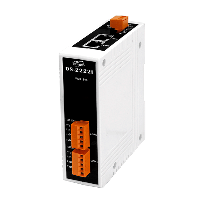 DS-2222i Device Server with 2-port Ethernet Switch & 2 Isolated RS-232 Ports