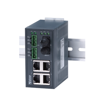 EH2005-Fs 5-Port Unmanaged Fast Ethernet Switch with Single-mode Fiber, SC connector, 15 KM, plastic housing
