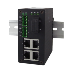 EH2305-1Fm 5-Port Unmanaged Fast Ethernet Switch with Multimode Fiber Optic, ST connector, 2 KM