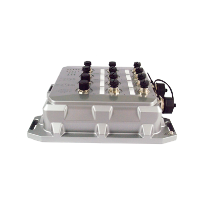 EMG8508-4PoE 8-Port Managed Gigabit EN50155 Switch with M12 connectors, 4 PoE ports, 45~57 VDC power input