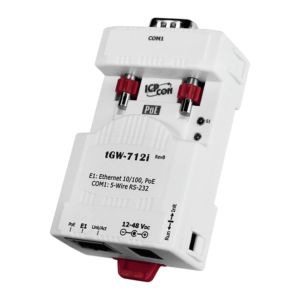 tGW-712i Tiny Modbus/TCP to RTU/ASCII Gateway with PoE & 1 Isolated RS-232 port
