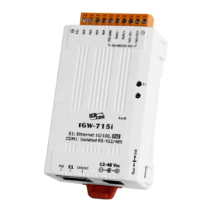tGW-715i Tiny Modbus/TCP to RTU/ASCII Gateway with PoE & 1 Isolated RS-422/RS-485 port