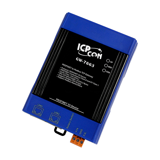 GW-7663 PROFINET to Modbus TCP Gateway