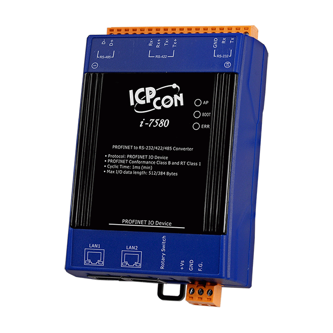 I-7580 PROFINET to RS-232/422/485 Converter