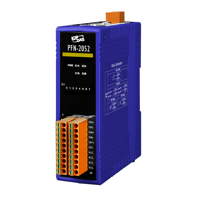 PFN-2052 PROFINET I/O Module (Isolated 8-ch DI)