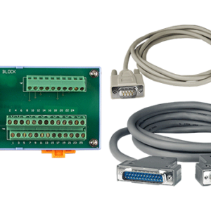 DN-25 25/9 pin D-sub I/O Connector Block (Pitch= 5.08 mm) with DIN-rail Mounting (RoHS) Include: CA-0920 (DB9(Male) to DB9(Male) Cable [RS-232; Pin1-Pin9], 2M), CA-2520 (DB25 Male to Male, 45º, 2M)