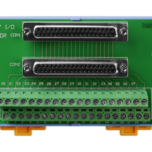 DN-37 Female DB37 to Screw Terminal Board (Pitch= 5.08 mm) with DIN-rail Mounting (RoHS) Include: CA-3710 (DB37 Male to Male, 45º, 1M)