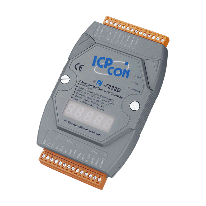 I-7232D CANopen Slave/Modbus RTU Master Gateway
