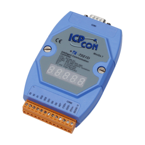 I-7521D Addressable RS-485 to RS-232/RS-485 Converter with 2 DI, 3 DO & 7-Segment LED Display