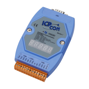 I-7523D Addressable RS-485 to 3 x RS-232/RS-485 Converter with 1 DI & 7-Segment LED Display