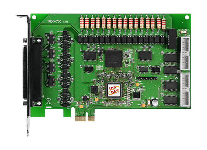 PEX-730A PCI Express, 32-ch Isolated DI and 32-ch DO (Source, PNP) Board