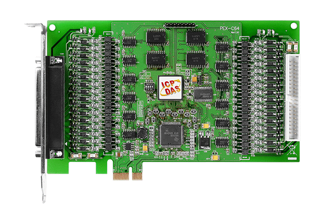 PEX-C64 PCI Express, 64-ch Open Collector Isolated (Sink, NPN) DO Board