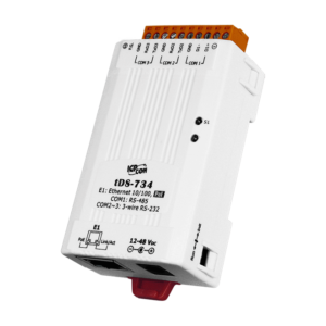 tDS-734 Tiny (2x RS-232 & 1x RS-485) Serial-to-Ethernet Device Server with PoE