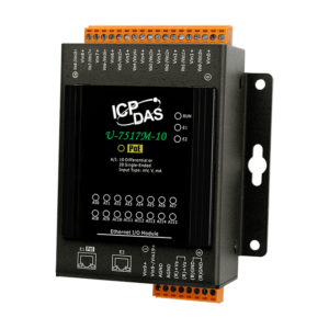 U-7517M-10 OPC UA I/O Module with 10/20-channels AI and 2-port Ethernet Switch