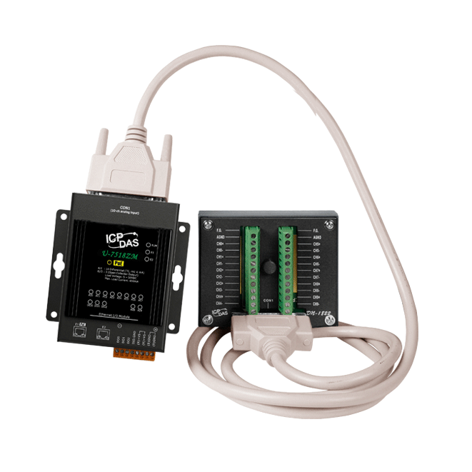 U-7518ZM/S2 OPC UA I/O Module with 10-ch Thermocouple Inputs, 3-ch DO and 2-port Ethernet Switch