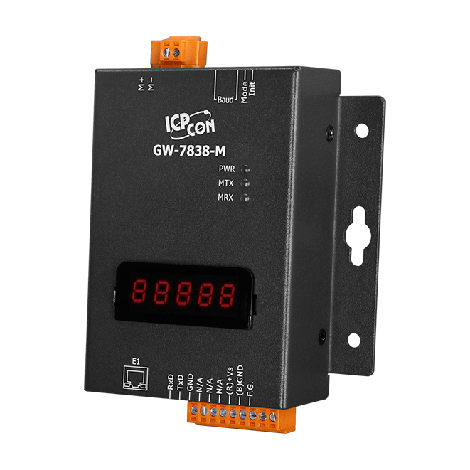 GW-7838-M Modbus TCP Server to M-Bus Master Gateway