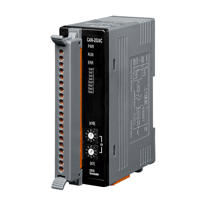 CAN-2024C CANopen I/O Module with 4-channel 14-bit Analog Output