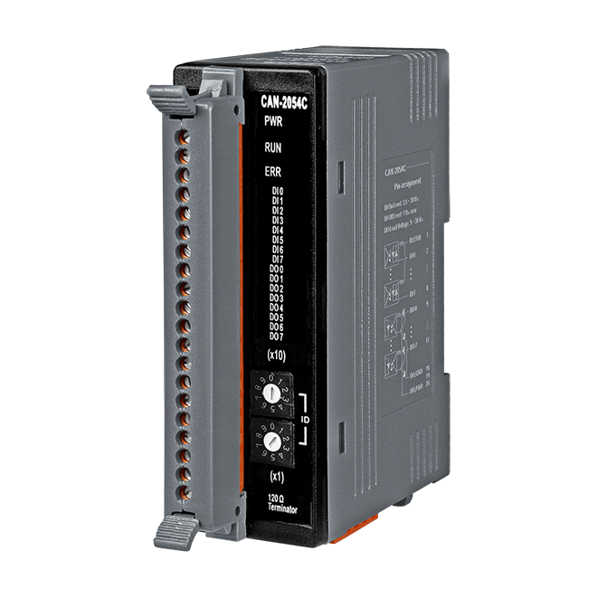 CAN-2054C CANopen I/O Module with 8-channel Isolated (Wet) Digital Input & 8-channel Isolated (Sink, NPN) Digital Output