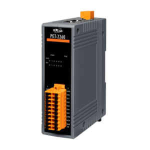 PET-2260 PoE Ethernet I/O Module with 6-ch DI & 6-ch Power Relay