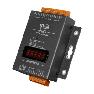 PDSM-732D Programmable (2x RS-232 and 1x RS-485) Serial-to-Ethernet Device Server with 4x DI, 4x DO and LED Display (Metal Case)