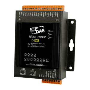 WISE-7504M Intelligent MQTT I/O Module with 4-ch AI, 4-ch AO, 4-ch DI and 2-port Ethernet Switch