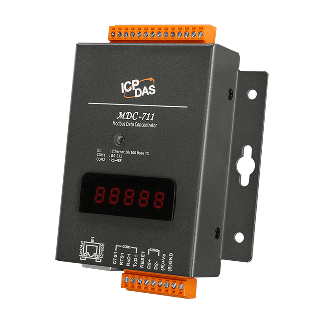 MDC-711 Modbus Data Concentrator with 1 x Ethernet and 1 x RS-232, 1 x RS-485