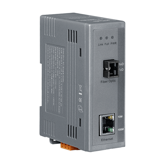 NS-200WDM-B Industrial Single-Strand 10/100 Base-T(X) to 100 Base-FX Media Converters
