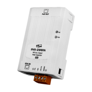 tNS-200IN 10/100 Base-TX PoE injector, +48 VDC input, PoE 15.4W