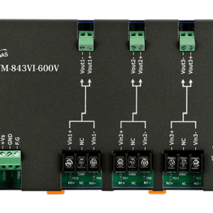 DNM-843VI-600V 3-ch 600VDC Voltage Attenuator with channel to channel isolation