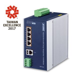 BSP-360 Industrial Renewable Power 5-Port Gigabit Managed Switch/Router with 4-Port 802.3at PoE+