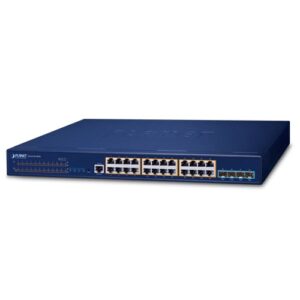 SGS-6310-24P4X L3 24-Port 10/100/1000T 802.3at PoE + 4-Port 10G SFP+ Stackable Managed Switch