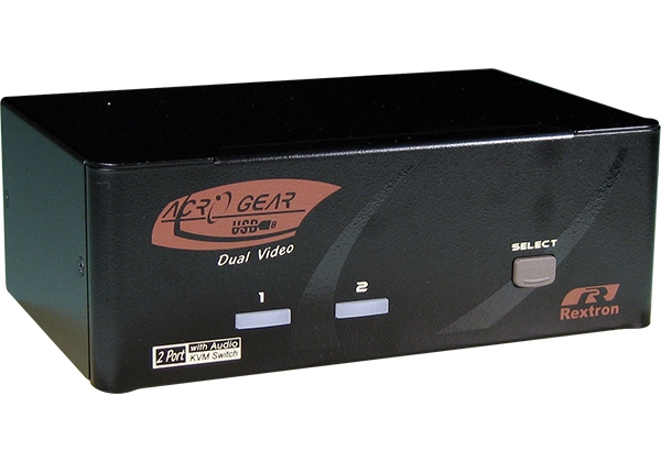 PADG-122 2 Ports True 4K Dual Monitor DisplayPort KVM Switch with USB 2.0, Two-Way Audio