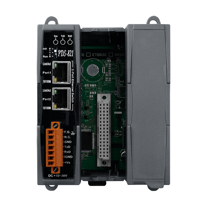 PDS-821 Programmable Serial-to-Ethernet Device Server with 2-port Ethernet Switch & 2x Expansion Slots