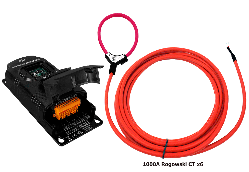 iWSN-9603-RCT1000P-ME-IP33 iWSN Wireless 3-phase 2-loop power meter with 1000A Rogowski CT (inside diameter 80 mm; wire lead 4 m) x 6
